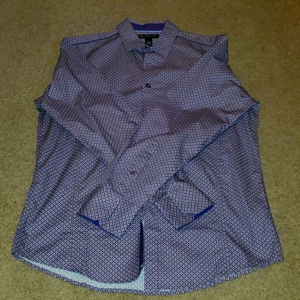INC International Concepts Small Men's Patterned Dress Shirt